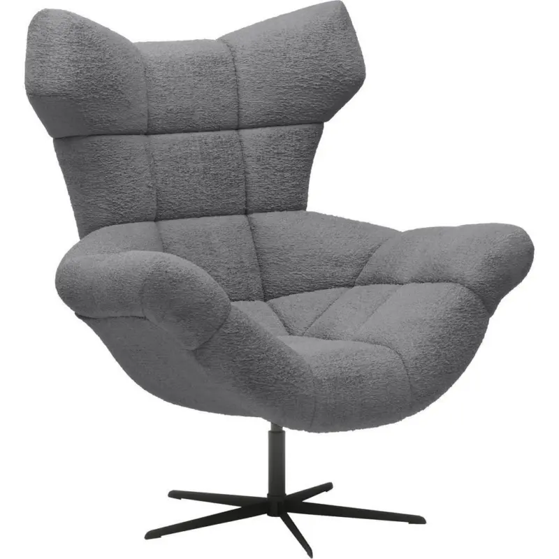 Ohrensessel in Chenille Anthrazit