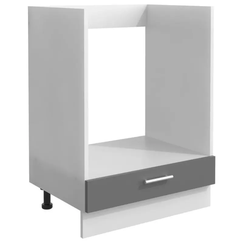 Herdumbauschrank 60/82/46 cm in Anthrazit, Wei&szlig;