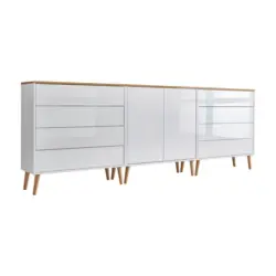 Sideboard Mailand Set 4 + HF in 237/86/33 cm