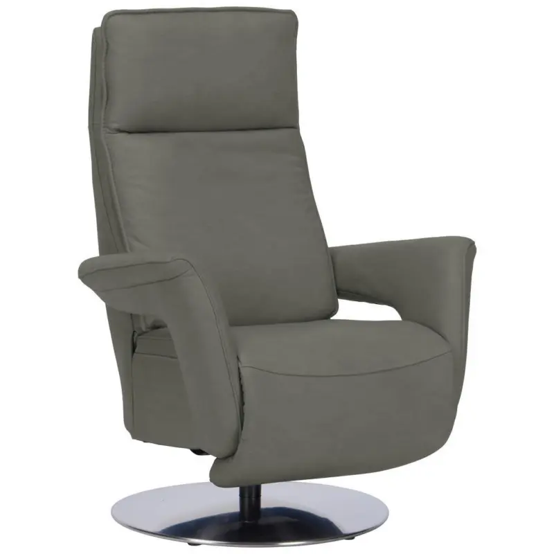 Relaxsessel in Leder Grau