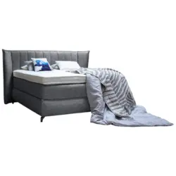 Boxspringbett 160/200 cm in Grau