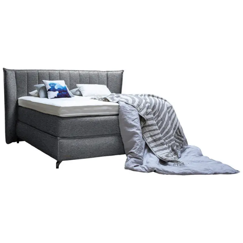 Boxspringbett 160/200 cm in Grau