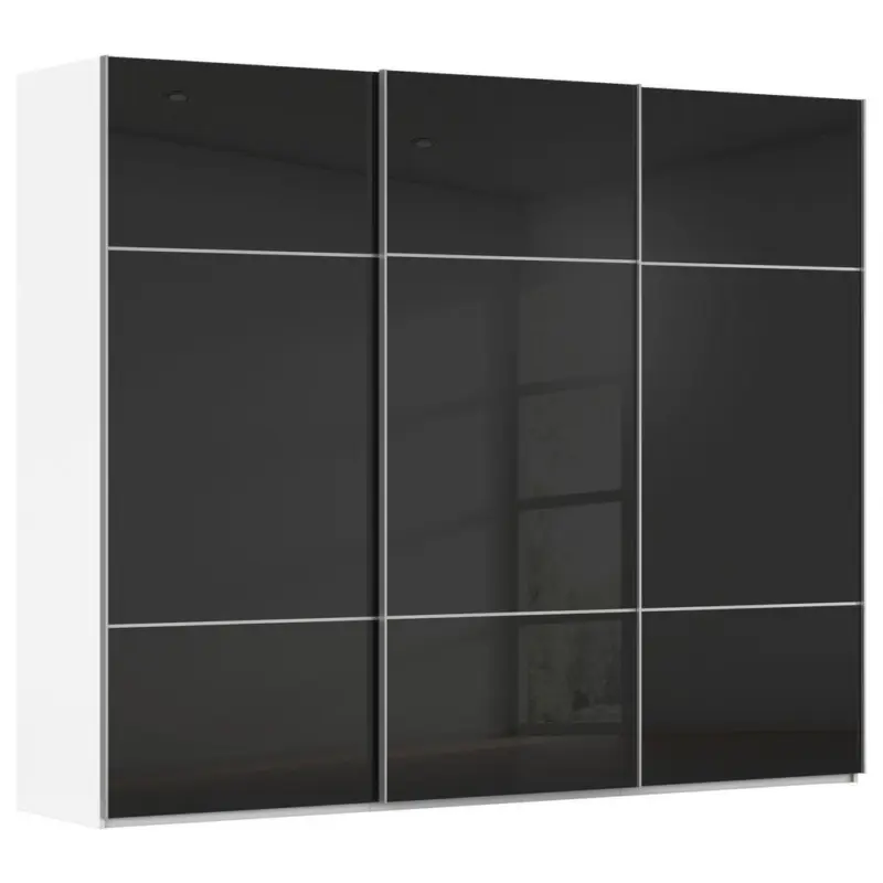 Schwebet&uuml;renschrank in Schwarz, Wei&szlig;