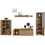 XXXLutz Lauterach - Ihr M&ouml;belhaus bei Bregenz Wohnwand in Dunkelgrau, Wildeiche 324/202/45 cm