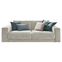 2-Sitzer-Sofa in Cord Hellgrau