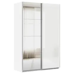 Schwebet&uuml;renschrank in Wei&szlig;