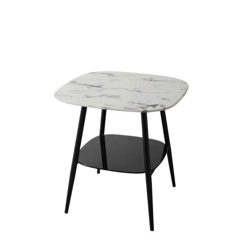 Couchtisch in Metall, Glas 55/55/55 cm