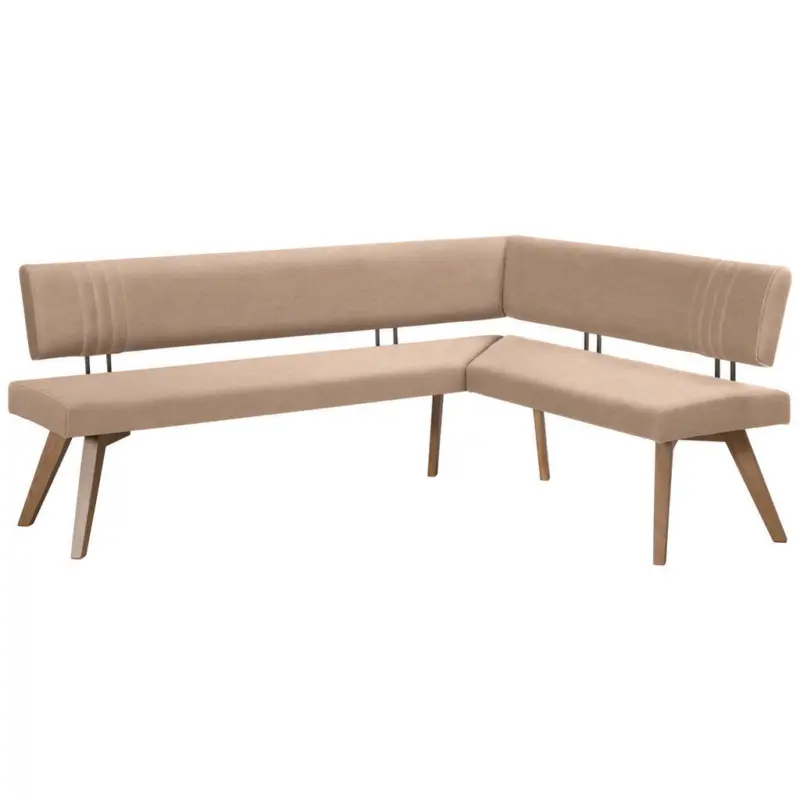Eckbank 220/190 cm in Beige, Wildeiche