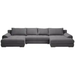 Wohnlandschaft in Cord Anthrazit