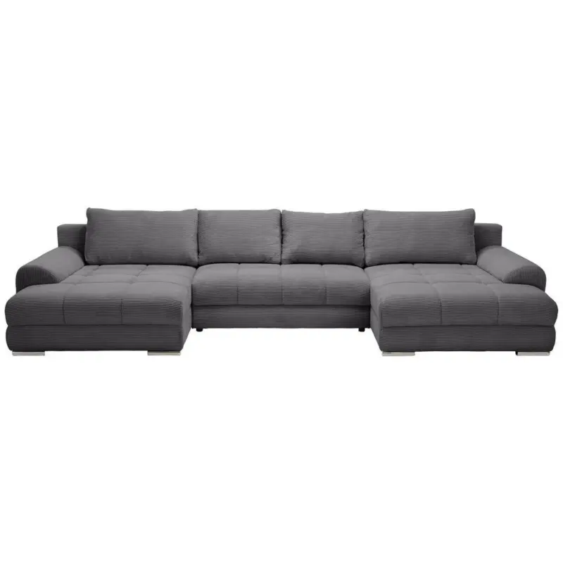 Wohnlandschaft in Cord Anthrazit