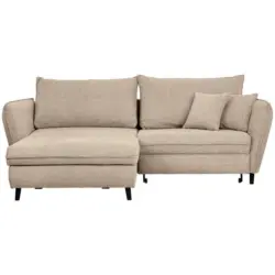 Ecksofa in Struktur Beige