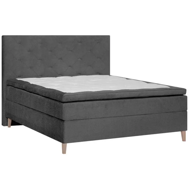 Boxspringbett 140/200 cm in Anthrazit