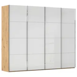 Schwebet&uuml;renschrank in Wei&szlig;, Eiche Artisan