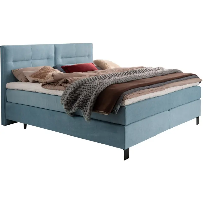 Boxspringbett 240/220 cm in Pastellblau