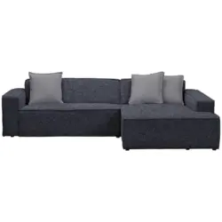 Ecksofa in Chenille Anthrazit 280/188 cm