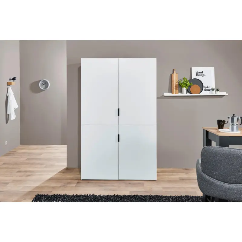 Schrankk&uuml;che 124/200/70 cm in Wei&szlig;