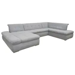 Wohnlandschaft in Mikrofaser Grau