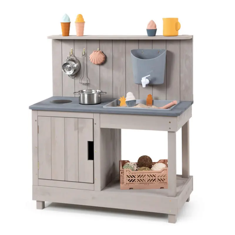 Matschk&uuml;che Holz Hellgrau