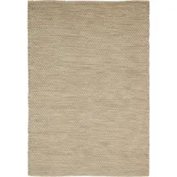 Handwebteppich 60/120 cm Happy Wei&szlig;