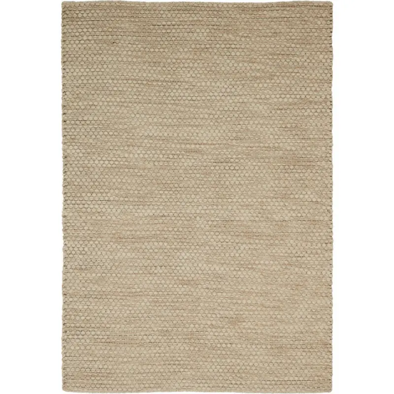 Handwebteppich 60/120 cm Happy Wei&szlig;