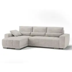 Ecksofa Lopez in Flachgewebe Beige