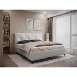 XXXLutz Lauterach - Ihr M&ouml;belhaus bei Bregenz Polsterbett gepolstertes Kopfteil, Lattenrost, Bettkasten Hellgrau 180/200 cm