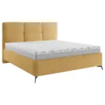 XXXLutz Lauterach - Ihr M&ouml;belhaus bei Bregenz Polsterbett gepolstertes Kopfteil, Lattenrost Senfgelb 160/200 cm