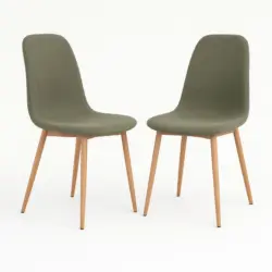 Stuhl-Set 2 St&uuml;ck Boucl&eacute;