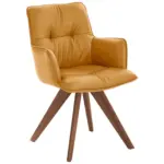 XXXLutz Lauterach - Ihr M&ouml;belhaus bei Bregenz Armlehnstuhl in Holz, Leder Dunkelgelb