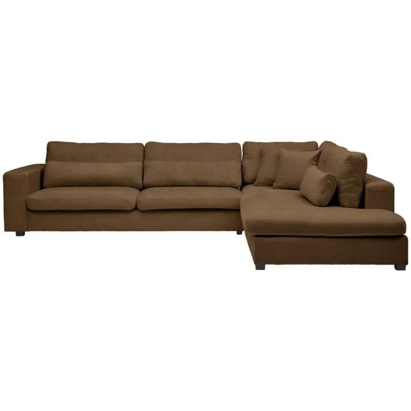 Ecksofa in Chenille Rostfarben 314/250 cm