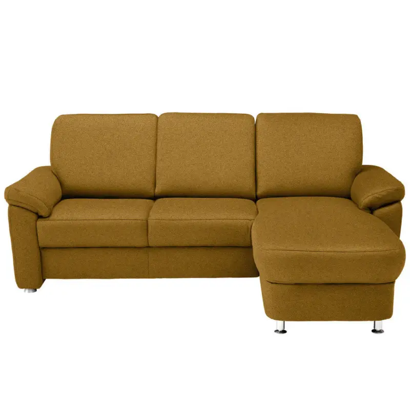 Ecksofa in Flachgewebe Braun, Gr&uuml;n 250/163 cm
