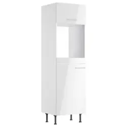 Ger&auml;teumbauschrank 60/211,8/58,1 cm in Wei&szlig;, Wei&szlig; Hochglanz