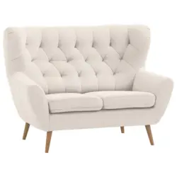 2-Sitzer-Sofa in Mikrofaser Beige