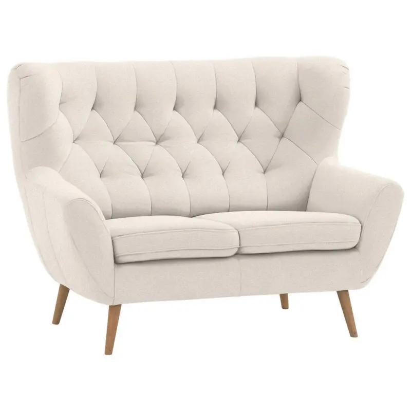 2-Sitzer-Sofa in Mikrofaser Beige