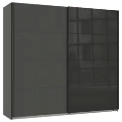 Schwebet&uuml;renschrank in Graphitfarben, Schwarz