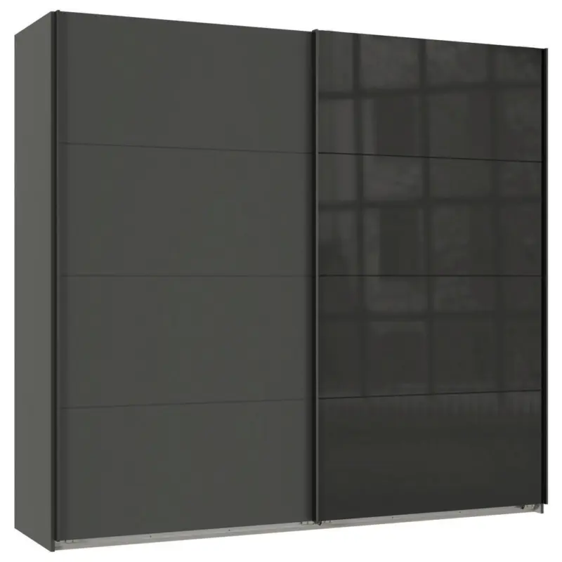 Schwebet&uuml;renschrank in Graphitfarben, Schwarz