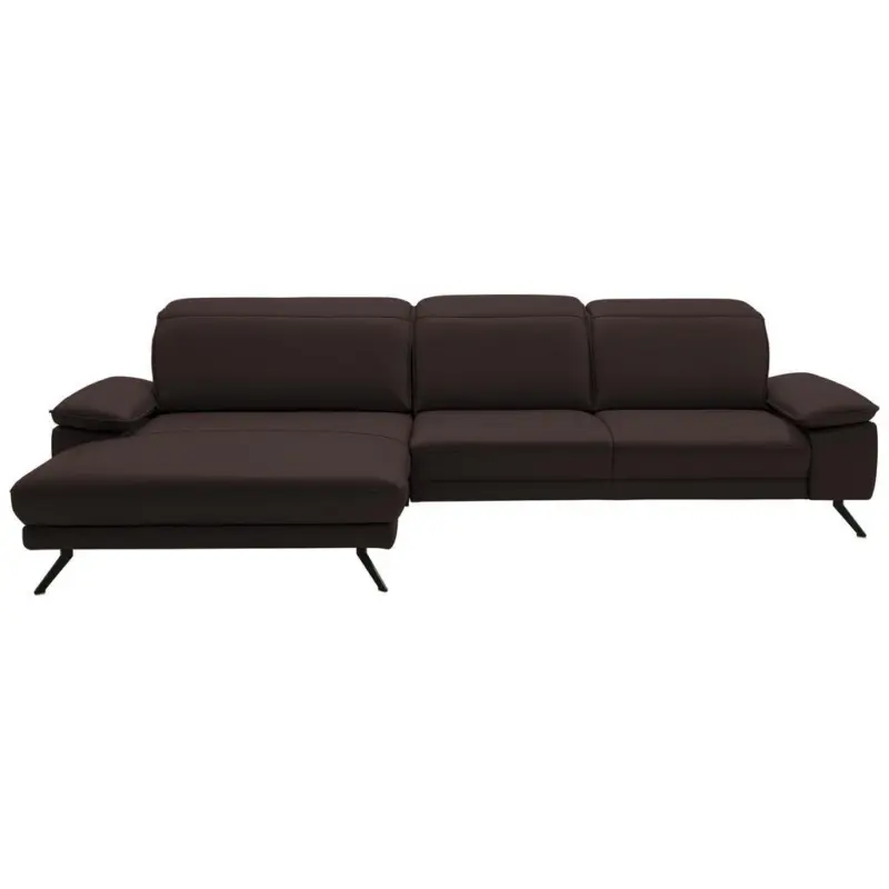 Ecksofa Dieter Knoll in Echtleder Braun 193/332 cm