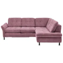 Ecksofa in Webstoff Rot 242/210 cm