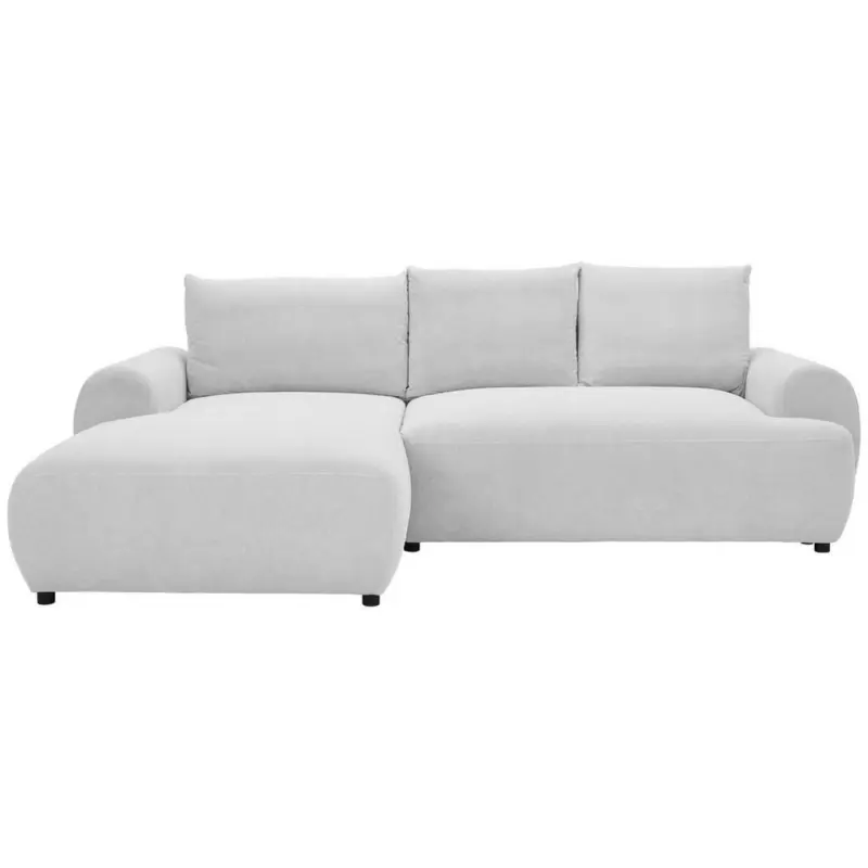 Ecksofa in Webstoff Creme 175/265 cm
