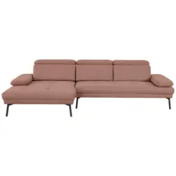 Ecksofa More_LZ in Webstoff Kupferfarben 188/296 cm