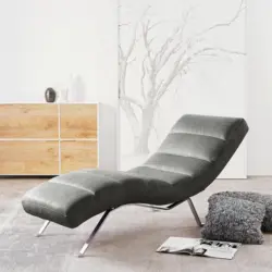 Relaxliege in Webstoff Grau