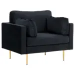 XXXLutz Lauterach - Ihr M&ouml;belhaus bei Bregenz Sessel in Samt Schwarz, Hellbraun