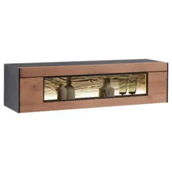 H&auml;ngeelement Anthrazit, Eichefarben 136/35/39 cm