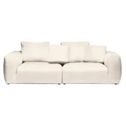 Bigsofa in Samt Beige