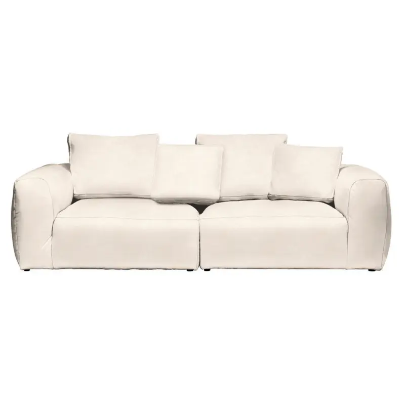 Bigsofa in Samt Beige