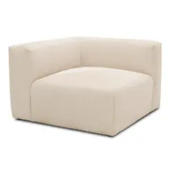 Sofaelement in Cord, Mikrofaser Creme
