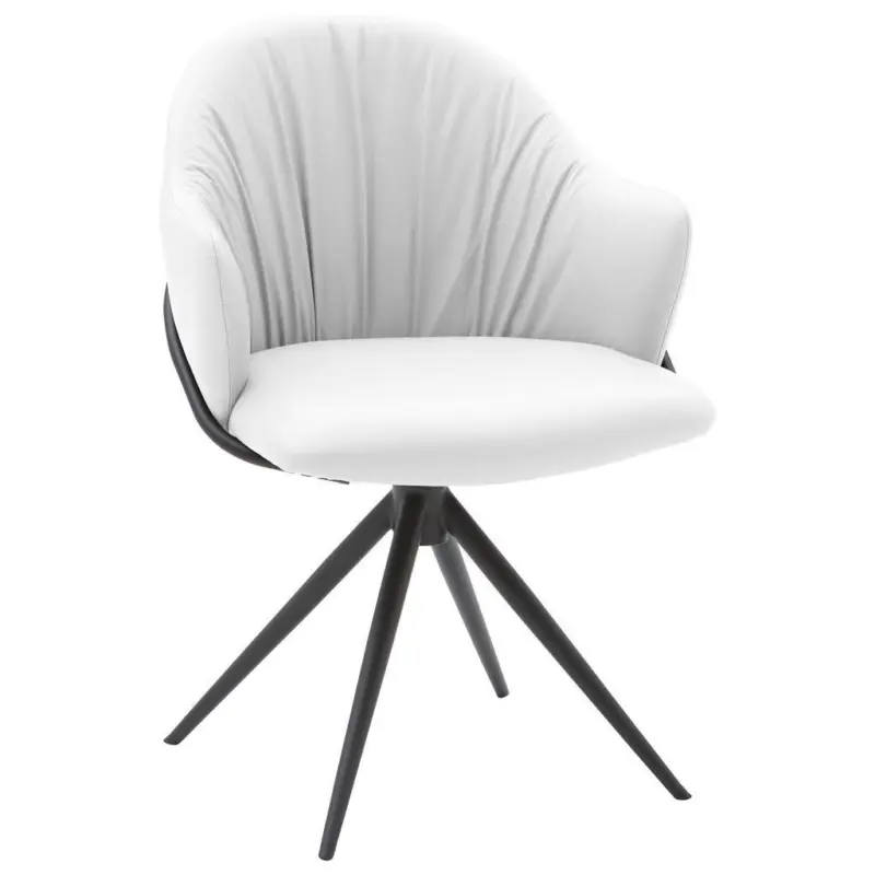 Armlehnstuhl Lederauswahl, Sitzfl&auml;che 360&deg; drehbar Echtleder