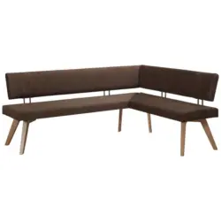 Eckbank 200/180 cm in Dunkelbraun, Wildeiche