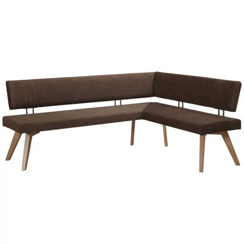 Eckbank 200/180 cm in Dunkelbraun, Wildeiche