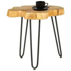 Beistelltisch in Holz, Metall 40/40/45 cm